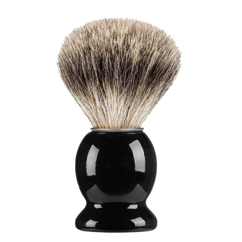 Black Ivory Handle Shaving Brush Badger Hair